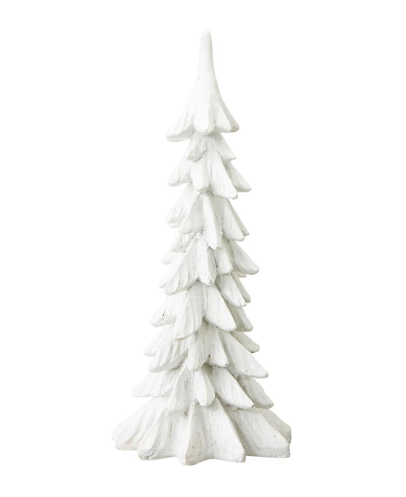 Glitzhome Resin Christmas Table Tree Decor, 14.75"