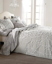 Peri Home Chenille Rose 3-Pc. Duvet Cover Set, King
