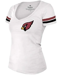 Women's Deandre Hopkins White Arizona Cardinals Name Number V-Neck T-shirt