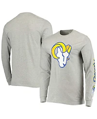 Men's Heathered Gray Los Angeles Rams Halftime Long Sleeve T-shirt