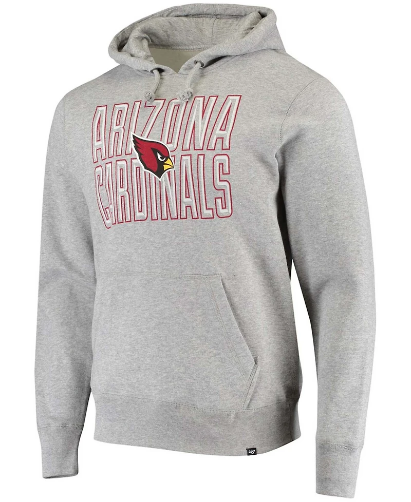Men's Heathered Gray Arizona Cardinals Bevel Pullover Hoodie