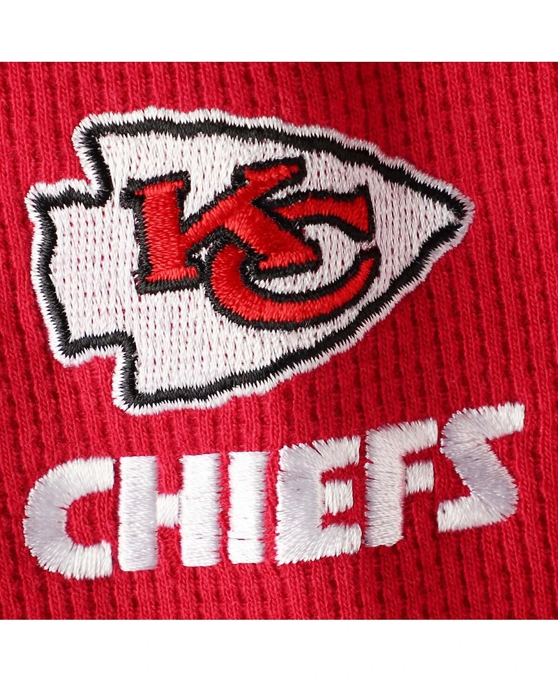 Men's Red Kansas City Chiefs Maverick Thermal Henley Long Sleeve T-shirt