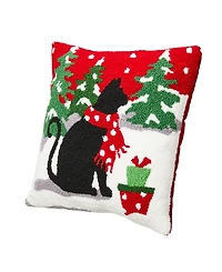 Glitzhomeooked Christmas Cat Pillow
