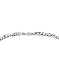 Effy Men's Black Spinel Cluster Box Link Bracelet in Sterling Silver
