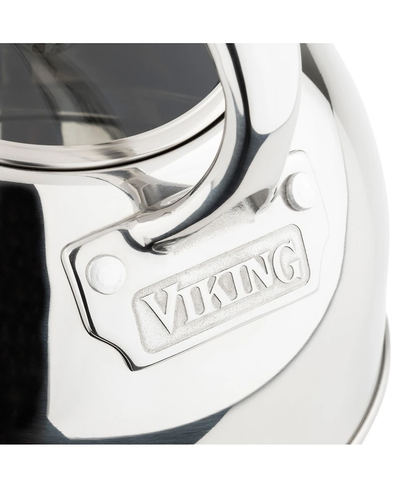 Viking Stainless Steel 2.6-Quart Black Tea Kettle with Copper Handle