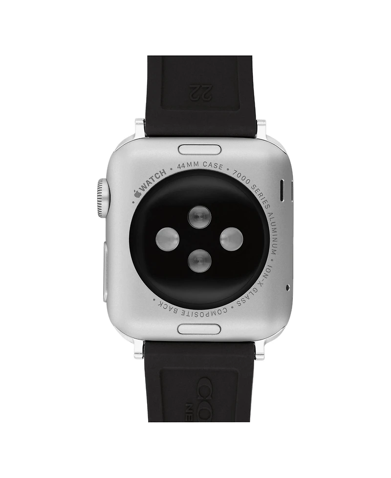 Coach Black Silicone Strap 42/44/45mm Apple Watch Band