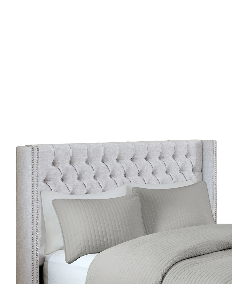 Madison Park Amelia Fabric Tufted Queen Headboard