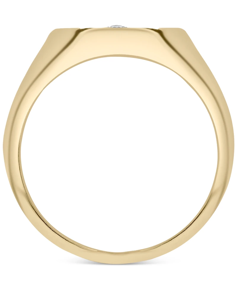 Wrapped Diamond Cross Ring (1/7 ct. t.w.) 14k Gold, Created for Macy's
