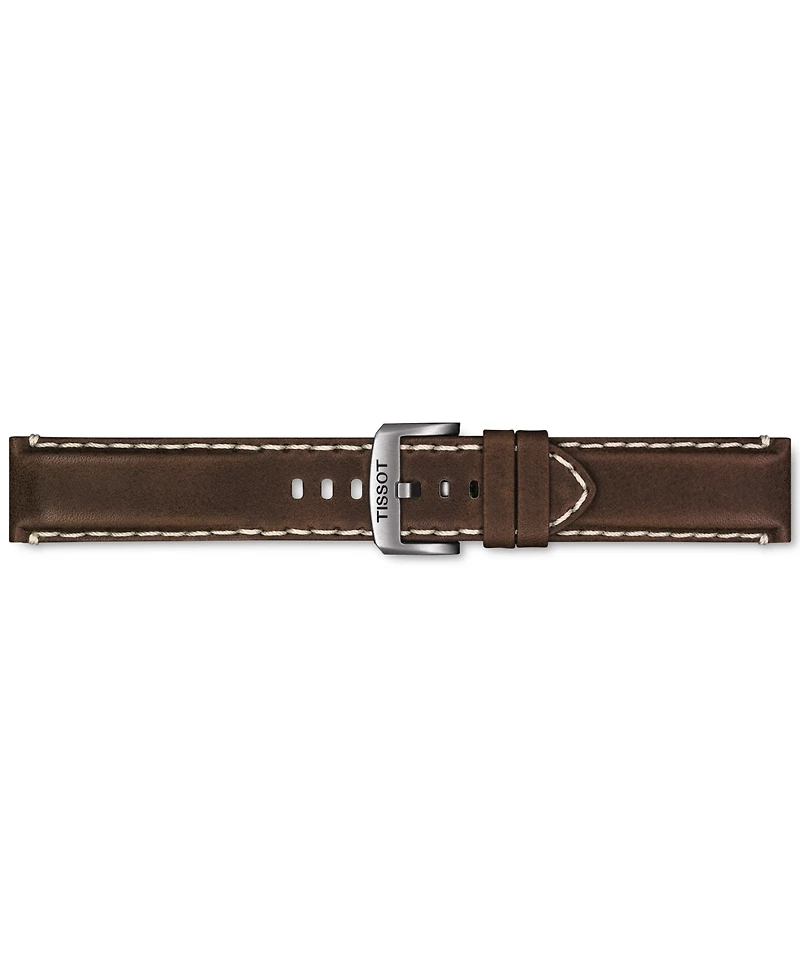 Tissot Men's Swiss Chronograph Xl Vintage Brown Leather Strap Watch 45mm