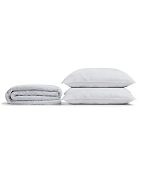 Ella Jayne Overstuffed Plush Allergy Resistant Gel Filled Side/Back Sleeper Pillow & Mattress Protector Set