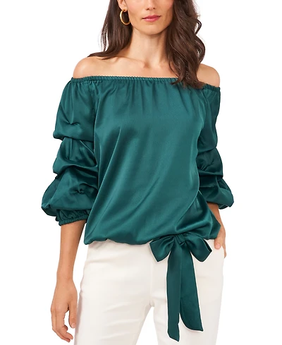 Msk Off-The-Shoulder Puff Sleeve Top
