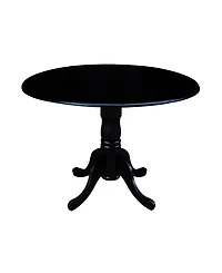 42" Dual Drop Leaf Table with 4 Cross Back Dining Chairs