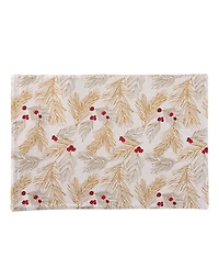 Metallic Sprig Placemat Set, 4 Piece