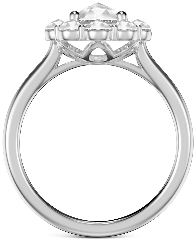 Art Carved Diamond Rose-Cut Oval Halo Engagement Ring (7/8 ct. t.w.) in 14k White, Yellow or Rose Gold