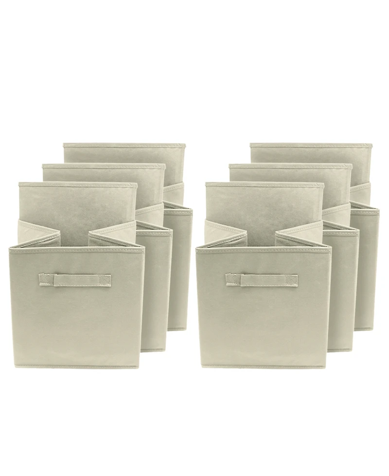 Sorbus 11 Inch Pack Foldable Fabric Storage Cube Bins with Handles - for Organizing Pantry, Closet, Nursery, Playroom
