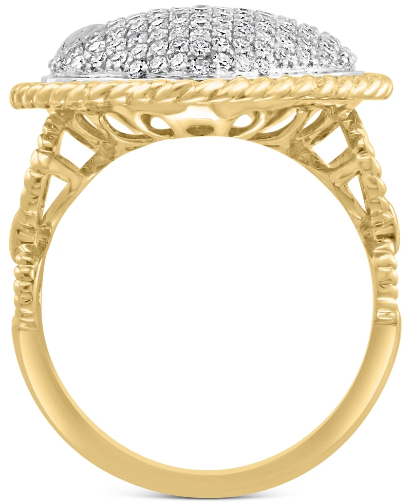 Effy Diamond Pave Heart Ring (3/4 ct. t.w.) in 14k Two-Tone Gold