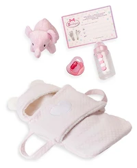 Jc Toys La Newborn Nursery 15.5" Baby Doll Fabric Basket Set, 9 Pieces