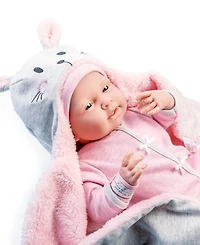 Jc Toys La Newborn Nursery 15.5" Baby Doll Bunting Bunny Gift Set, 9 Pieces