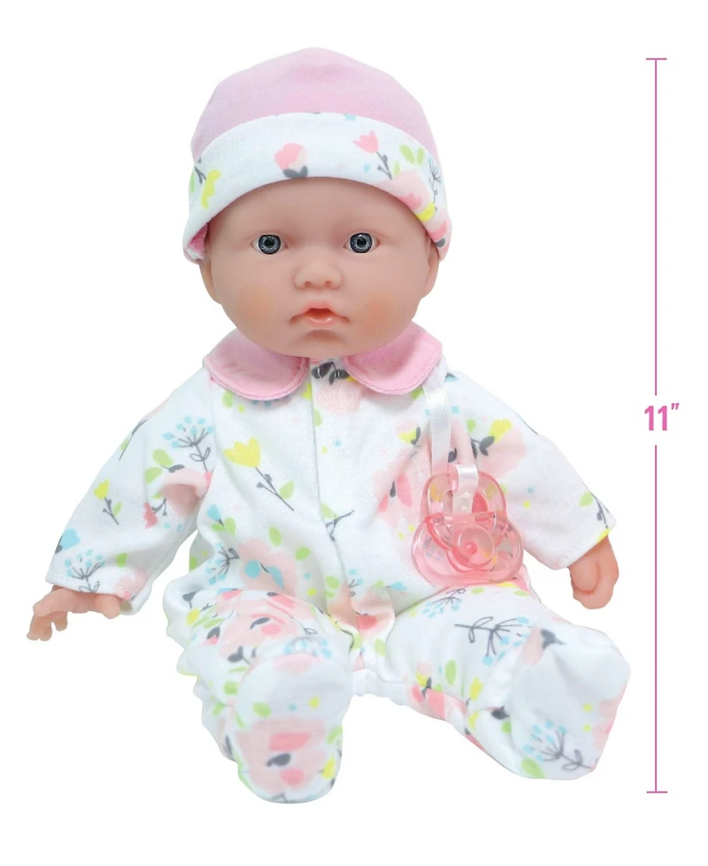 Jc Toys La Baby 11" Baby Doll Travel Case Gift Set, 7 Pieces