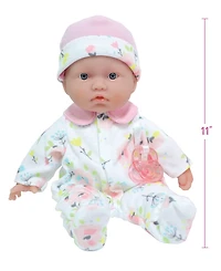 Jc Toys La Baby 11" Baby Doll Travel Case Gift Set, 7 Pieces