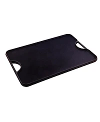 Victoria Large Rectangular Reversible Cast Iron Griddle, Solid, 20" x 14", Seasoned