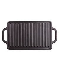 Victoria Rectangular 13" Cast Iron, Reversible Griddle Grill