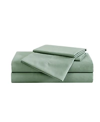 London Fog Garment Wash Solid 4 Piece Sheet Set