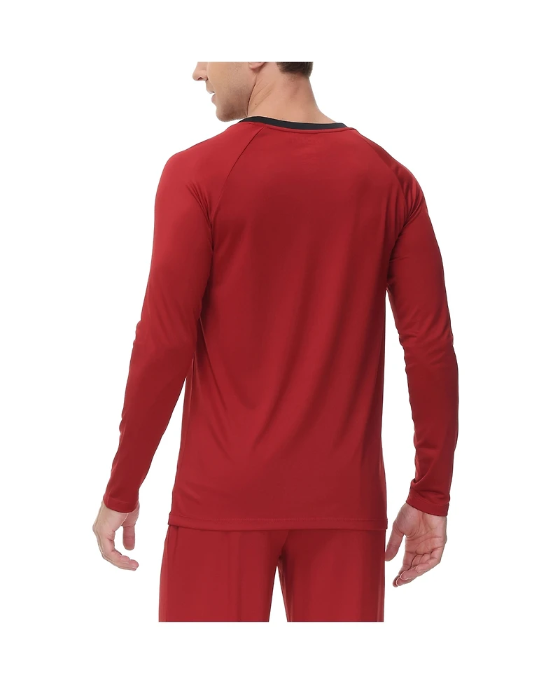 Ink+Ivy Men's Moisture-Wicking contrast Crewneck Lounge T-Shirt