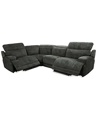 Sebaston 4-Pc. Fabric Sectional with 2 Power Motion Recliners, Created for Macy's