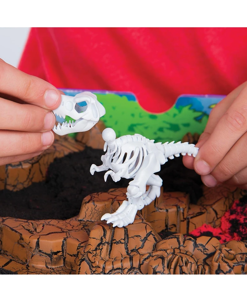 Kinetic Sand, Dino Dig Playset with 10 Hidden Dinosaur Bones to Discover