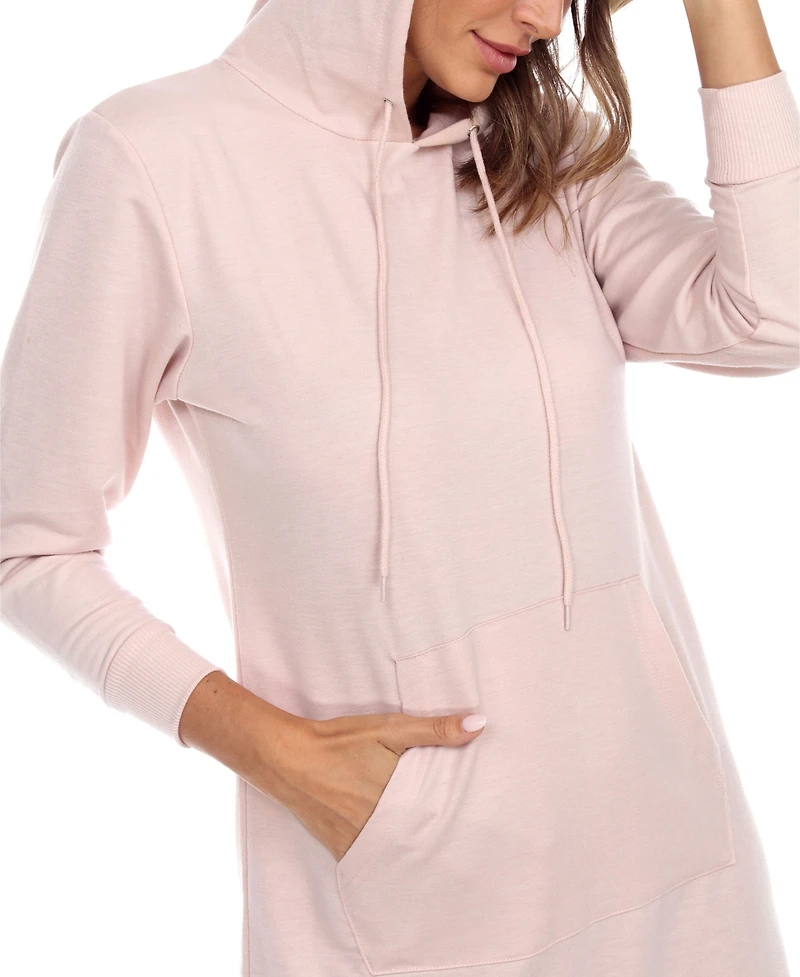 White Mark Women's Hoodie Sweatshirt Dress