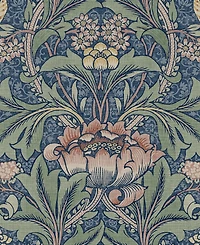 NextWall Morris Flower Peel and Stick Wallpaper