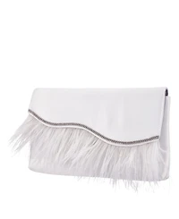 Women's Feather Flap Clutch
