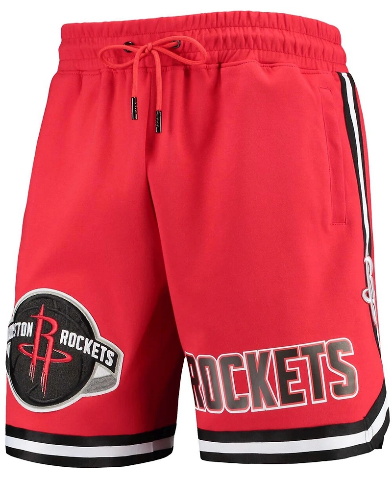 Men's Red Houston Rockets Chenille Shorts