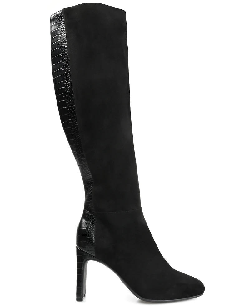 Journee Collection Women's Elisabeth Extra Wide Calf Knee High Dress Boots
