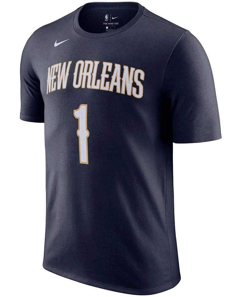 Men's Zion Williamson Navy New Orleans Pelicans Name & Number T-shirt