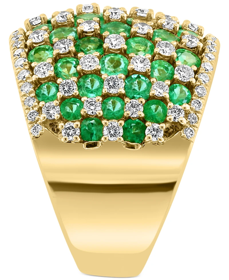 Effy Emerald (3-3/4 ct. t.w.) & Diamond (1-1/5 Statement Ring 14k Gold