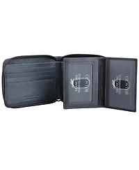 Men's Bellagio Collection Zippered Bifold Wallet with Removable Pass Case