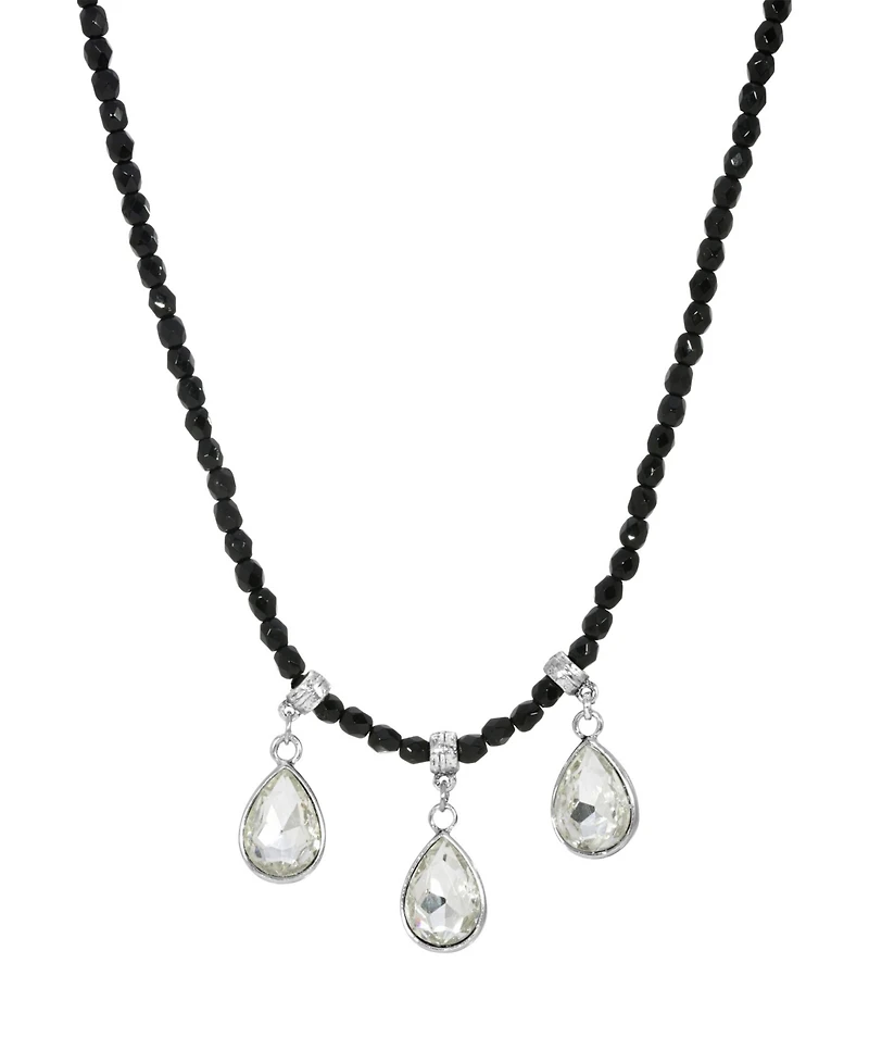 2028 Bead Teardrop Necklace