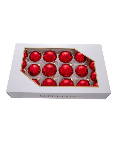 Kurt Adler 60-80 Mm Shiny Glass Ball Ornaments 20 Piece Set