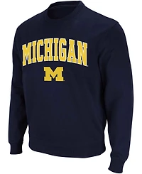 Colosseum Men's Michigan Wolverines Arch & Logo Crew Neck Sweatshirt