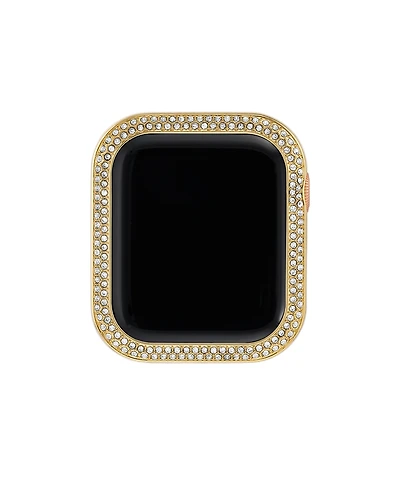 Anne Klein Women's Gold-Tone Alloy Metal Premium Crystal Protective Case for Apple Watch 44mm