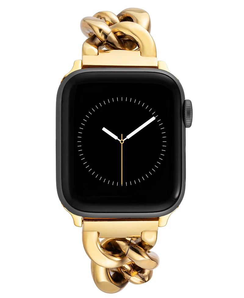 Anne Klein Women's Rose Gold-Tone Alloy Metal Chain Link Bracelet designed for Apple Watch 42mm (Series 1-3 only) & 44/45/46/49mm (Ultra & Ultra 2