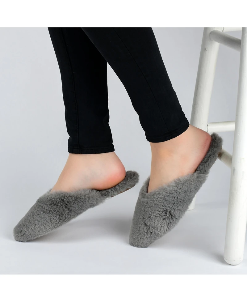 Journee Collection Women's Sundown Faux Fur Slipper