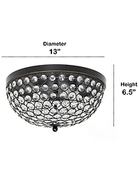 Lalia Home Crystal Glam 2 Light Ceiling Flush Mount