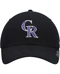 Women's Black Colorado Rockies Team Miata Clean Up Adjustable Hat