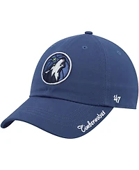 Women's Navy Minnesota Timberwolves Miata Clean Up Logo Adjustable Hat