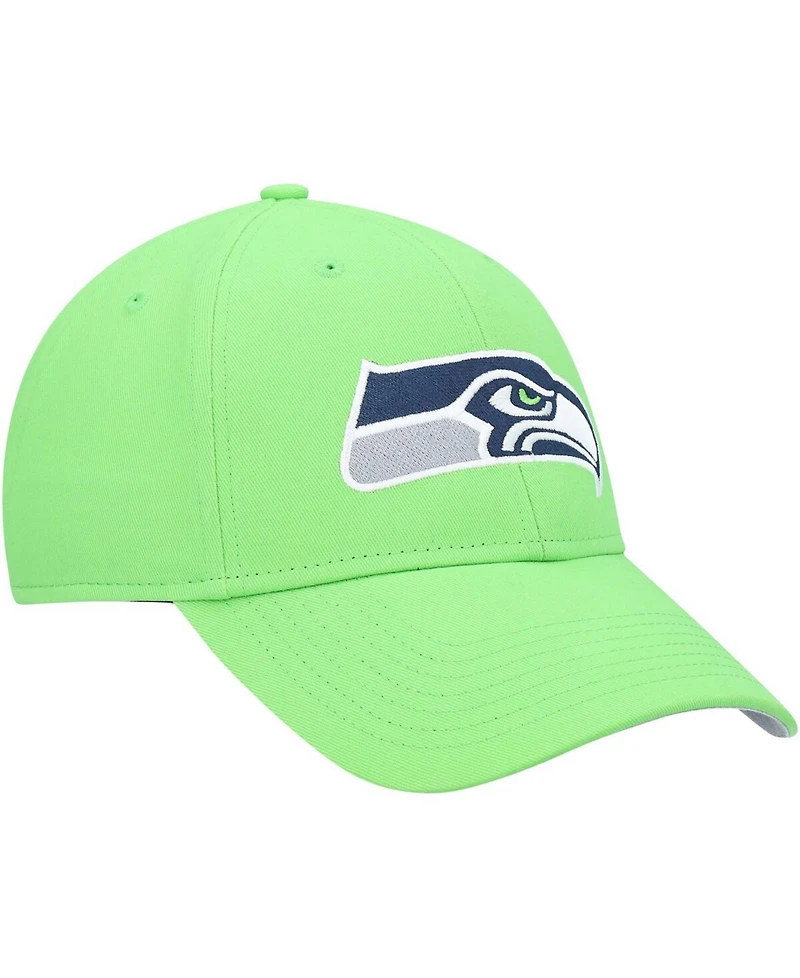 Boys Neon Green Seattle Seahawks Basic Secondary Mvp Adjustable Hat