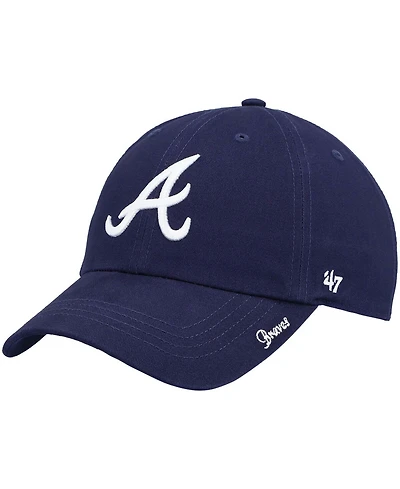 Women's Navy Atlanta Braves Team Miata Clean Up Adjustable Hat