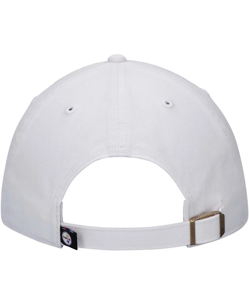 Men's White Pittsburgh Steelers Team Clean Up Adjustable Hat